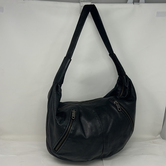 Rebecca Minkoff Perforated Leather Large Hobo Zip Top Shoulder Bag - Picture 5 of 16